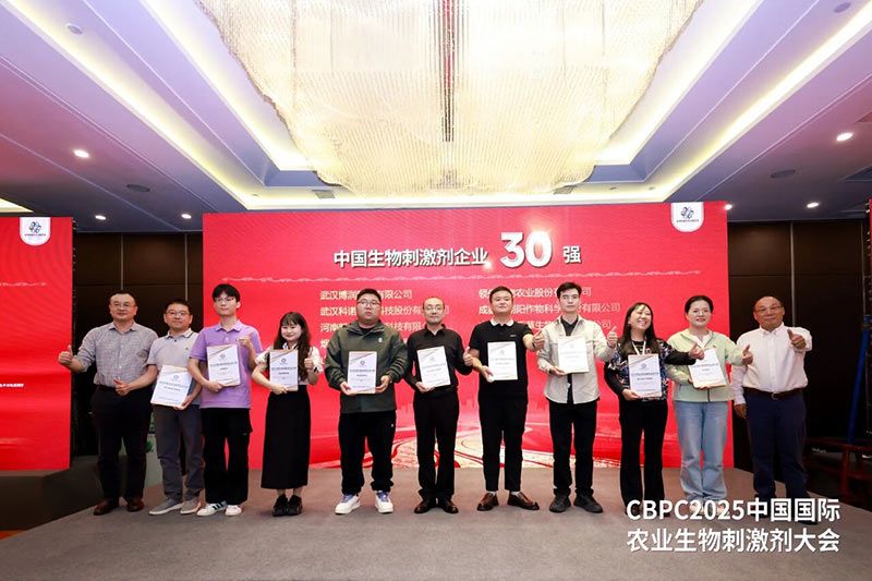 CBPC 2025｜新朝陽榮獲“2025中國生物刺激劑企業30強”稱號